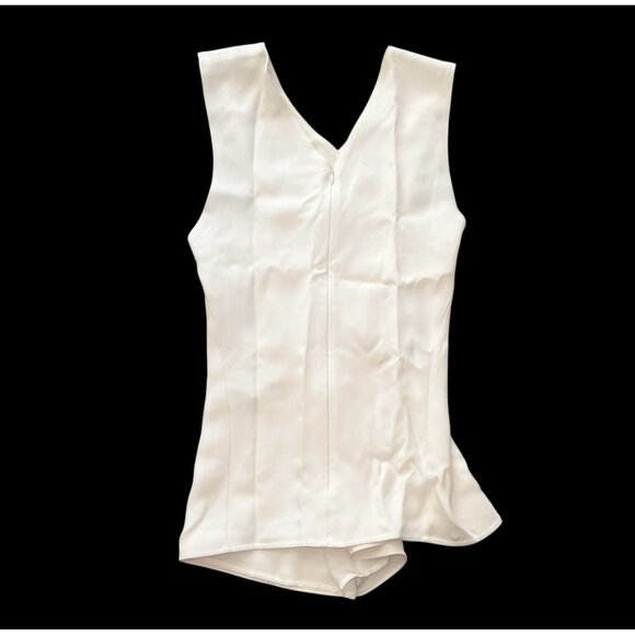 CELINE Paris 100% Silk Cross Front Top Off White Size 34 Made in France NWT - Picture 7 of 10